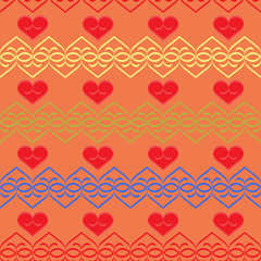 Heart colorful seamless pattern