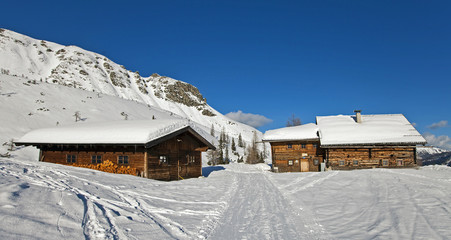 Zwei Almh&uuml;tten im Pongau
