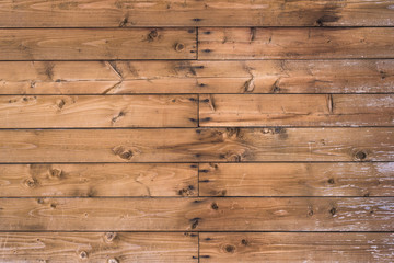 wooden rustic background - boards with nail and knots hole