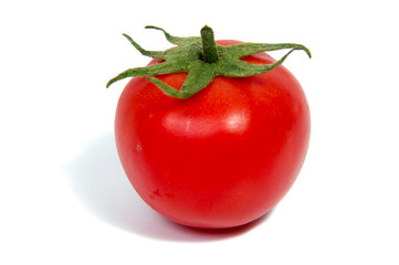 red tomatoes isolated on white background