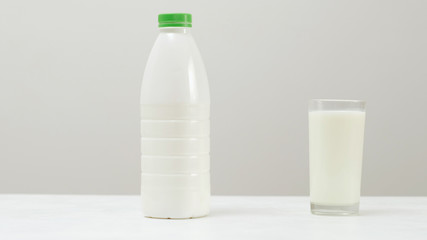 Healthy milkshake beverage. Organic product. Delicious milk protein drink.