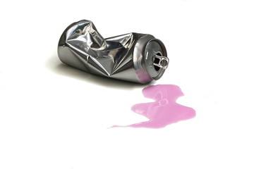 Discarded drinks can.
