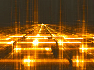 Perspective background - abstract digitally generated image