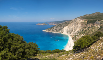 Fototapeta na wymiar Myrtos beach in Kefalonia, Greece