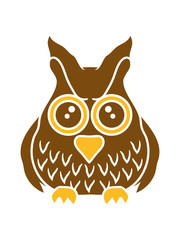 böse ernst blick gesicht eule kauz uhu vogel nacht fliegen comic cartoon clipart