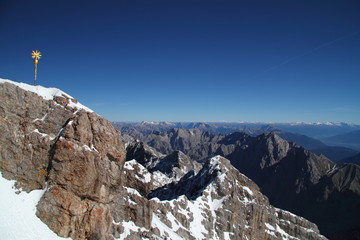 Naklejka na ściany i meble Zugsptize, the highest point in Germany