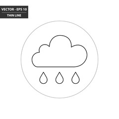 Weather - rain thin line flat icon. Vector Illustration.
