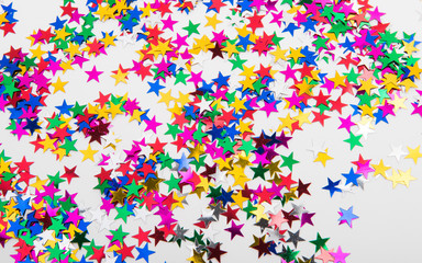 confetti on white background