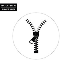 Zipper black and white flat icon. Vector Illustration. © Idris