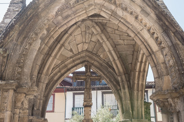 Stone cross in Salado Monument,  Guimaraes, Portugal