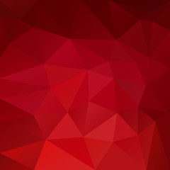 vector abstract irregular polygonal square background - triangle low poly pattern - vibrant garnet red color