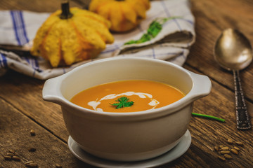Pumpkin and carrot soup