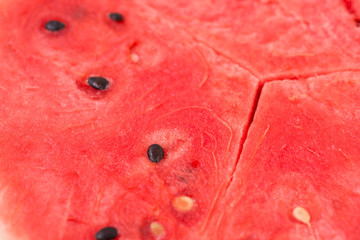 Close-up of half a ripe watermelon