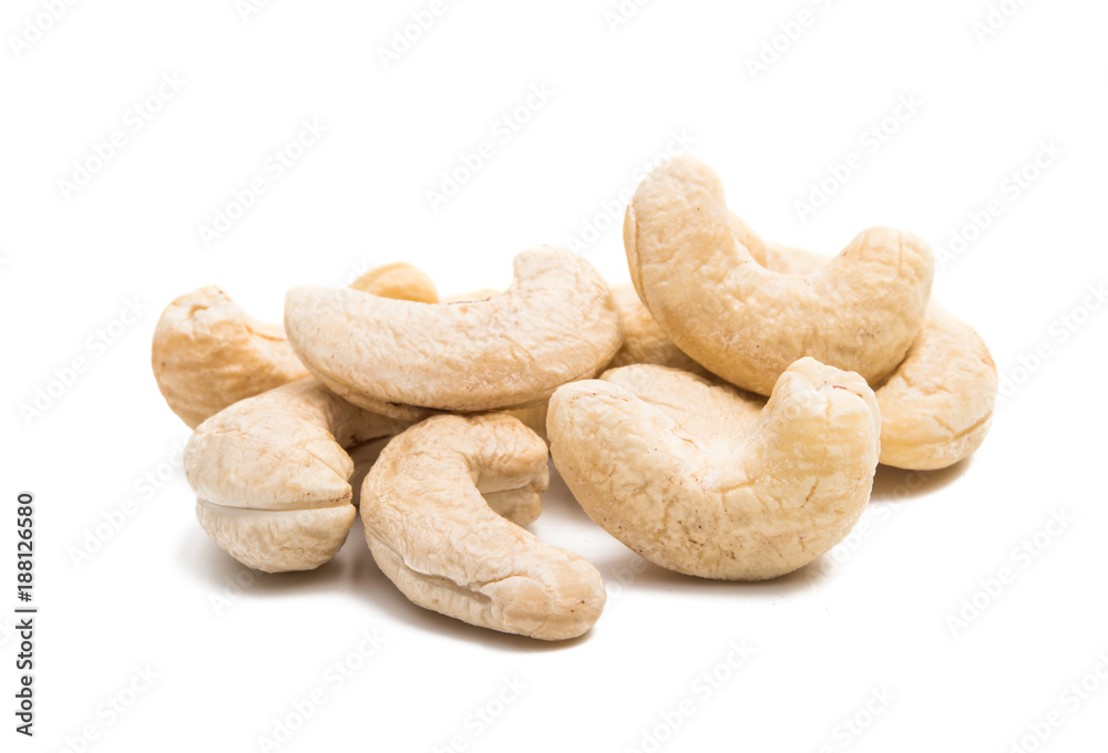 Sticker cashew nuts isolated