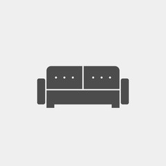 Sofa flat vector icon