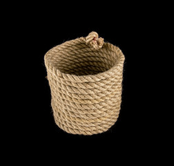 twisted rope on a black background