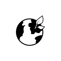 image of the earth with a sprout icon. Elements garbage icon. Premium quality graphic design icon. Baby Signs, outline symbols collection icon for websites, web design, mobile app