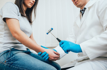 Reception at the doctor-neuropathologist. Medical examination