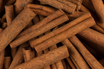 Cinnamon sticks spice closeup
