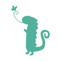 iguana silhouette icon