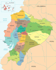 Ecuador Map - Detailed Vector Illustration