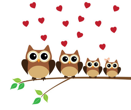 Owl Family Valentine