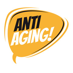 anti aging retro speech balloon
