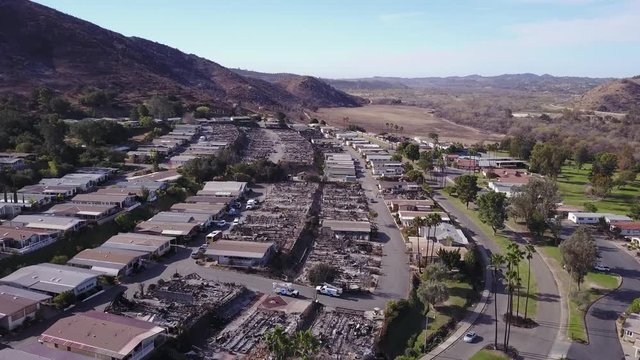 San Diego County LILAC FIRE Damage - Drone Video  Aerial Video of San Diego County LILAC FIRE Damage. Old Hwy 395, Bonsall. Hwy 76.  4,100 acres - 95% contained