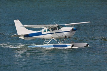 Floatplane in dock