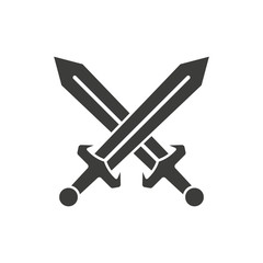 Crossed swords icon. Vector.