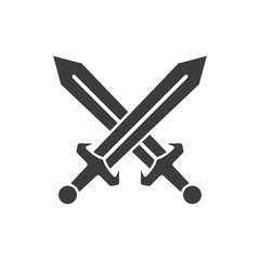 Crossed swords icon. Vector.