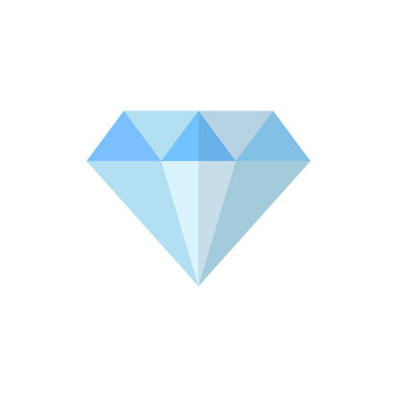 Diamond, flat design. Vector illustration.