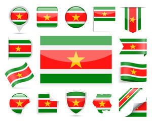 Suriname Flag Vector Set