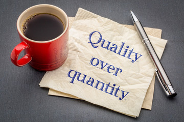 quality over quantity inspirational reminder note