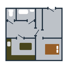 Icon of apartment plan