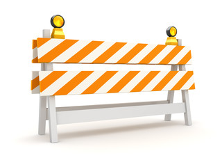 Isolated Orange Roadblock