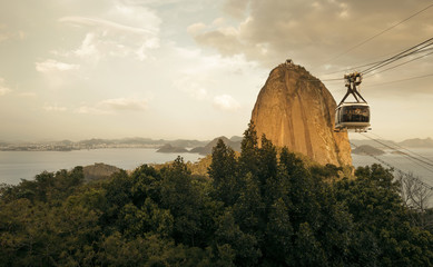 Sugarloaf Cable Car (Bondinho do Pao de Acucar) in Rio de Janeiro, Brazil