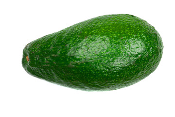 whole avocado isolated on white background close-up