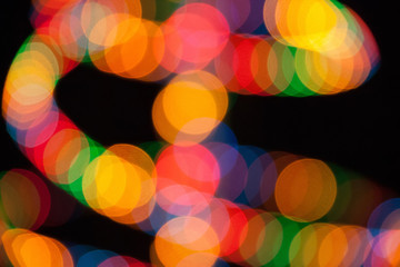 Multicolor lights blur