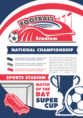 Vector poster for football soccer championship