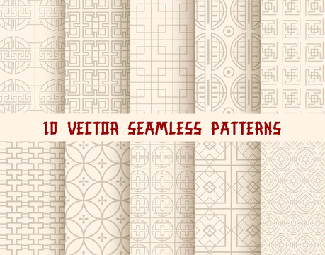 Oriental or asian seamless pattern background