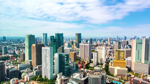 Time-lapse of the Tokyo skyline in the day time