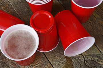 Red Beer Pong Cups 