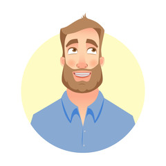 Face of man with beard