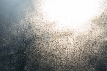 Frozen window, ice on glass, sunlight in winter, texture