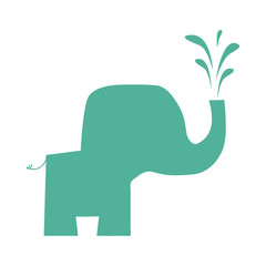 Fototapeta premium elephant silhouette icon