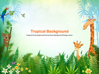 Jungle or Zoo Themed Animal Background