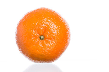 Close up of a mandarin orange isolated on white