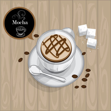 coffee cup mocha graphic