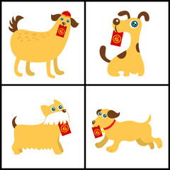 chinese new year icon. celebrate year of the dog.